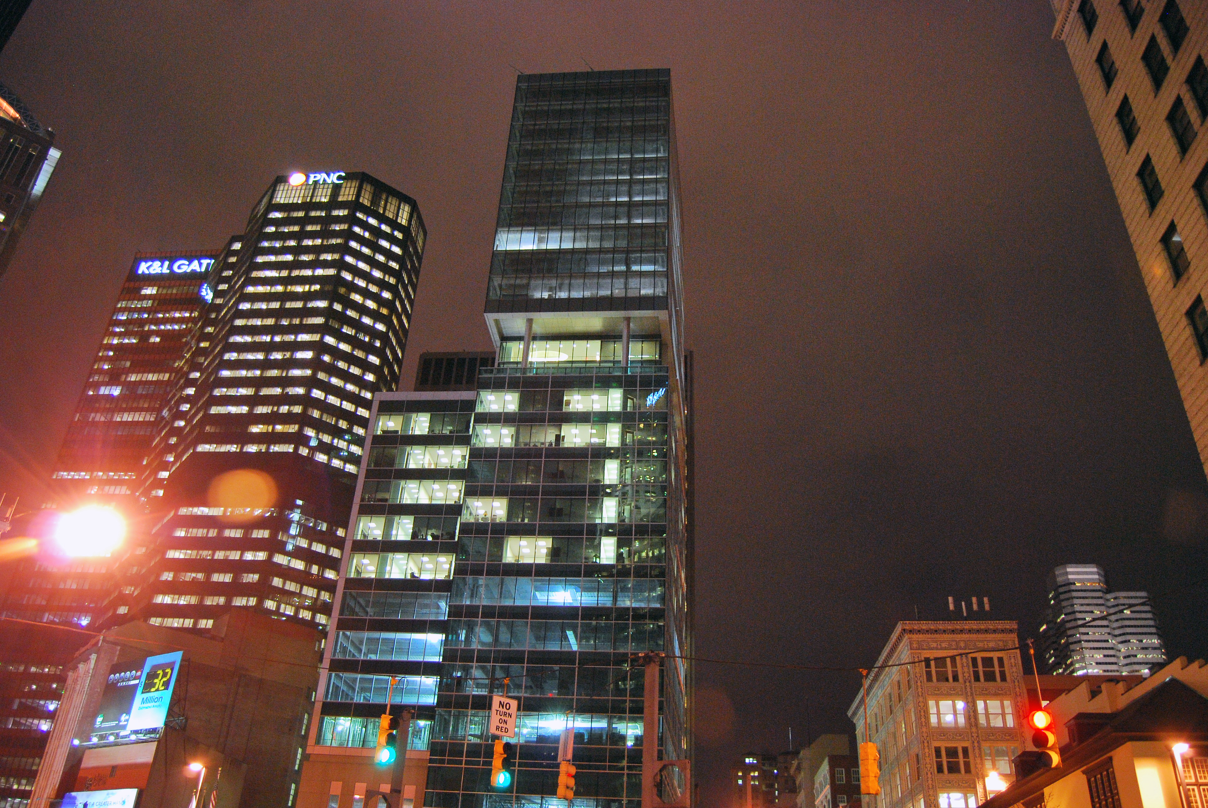 downtown pittsburgh at night 3